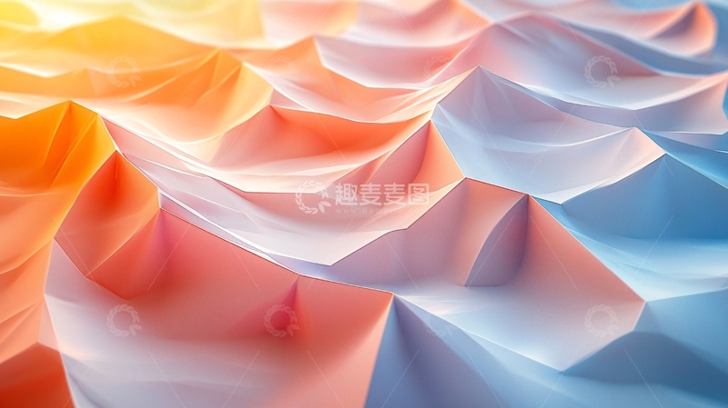 高清大图下载【趣麦麦图】渐变色纸张波浪纹理