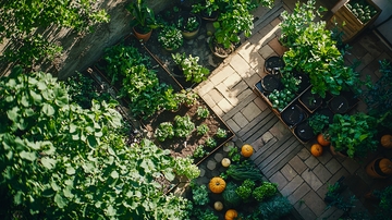 俯瞰式花园蔬菜种植