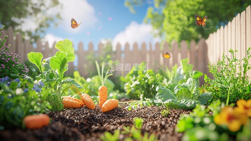 高清大图下载【趣麦麦图】春天花园蔬菜