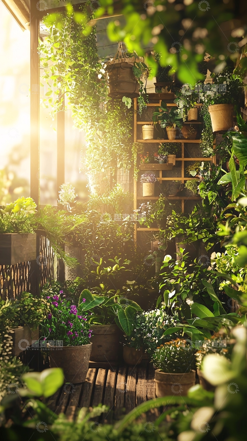 高清大图下载【趣麦麦图】阳台花园