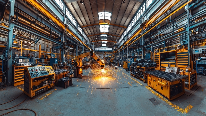 高清大图下载【趣麦麦图】大型现代化工厂车间