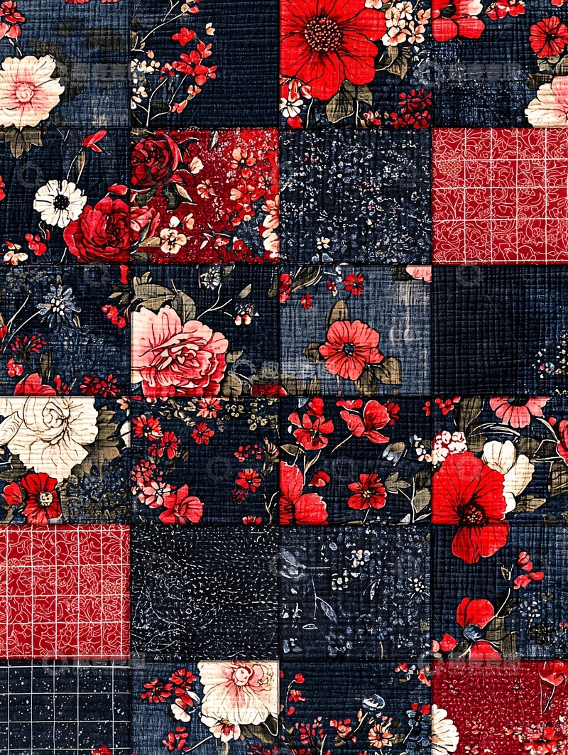 高清大图下载【趣麦麦图】花卉拼贴图案