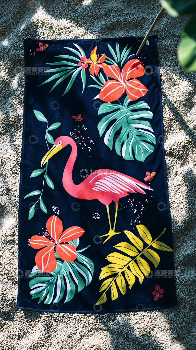 高清大图下载【趣麦麦图】沙滩毛巾