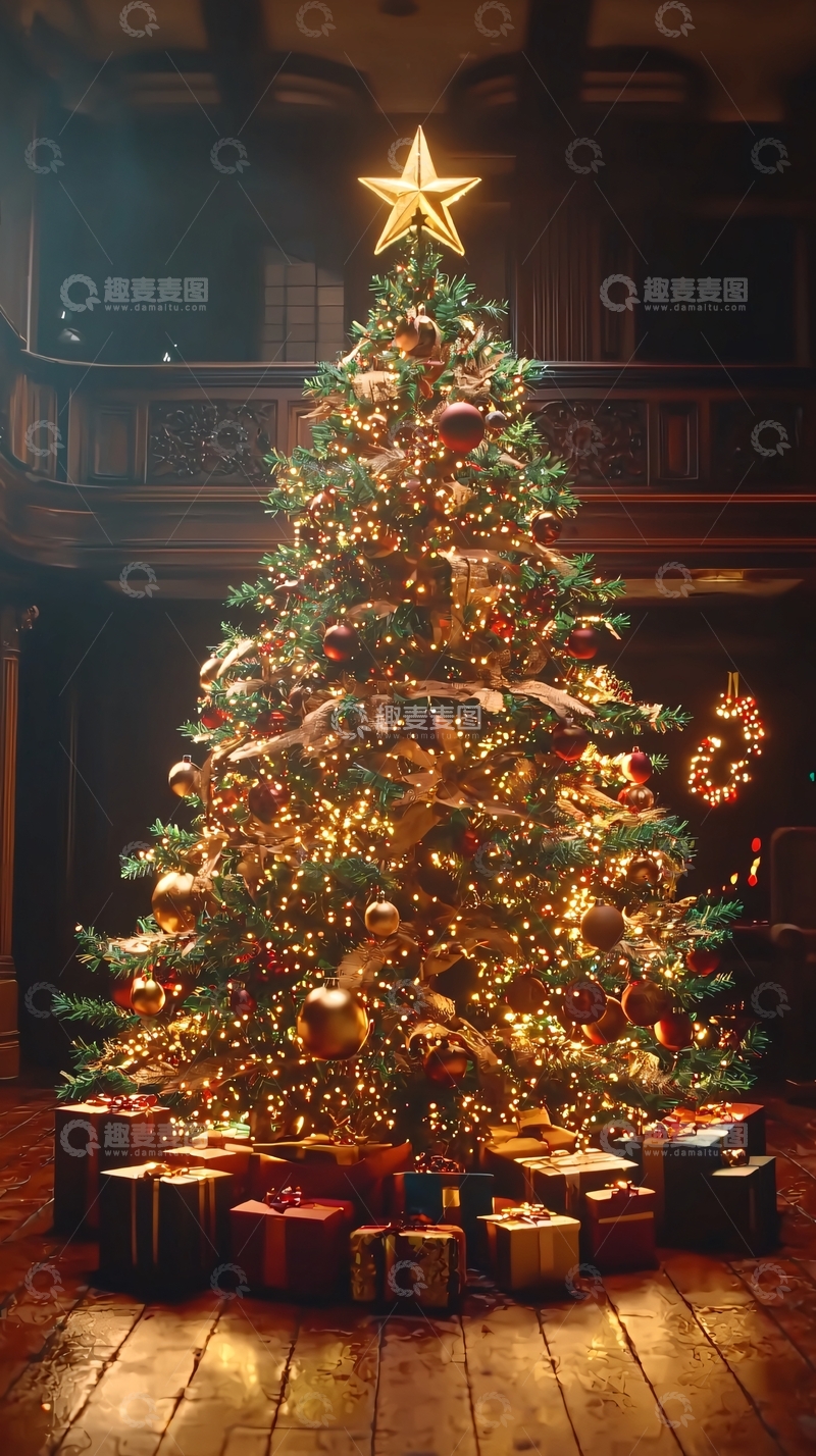高清大图下载【趣麦麦图】华丽的圣诞树