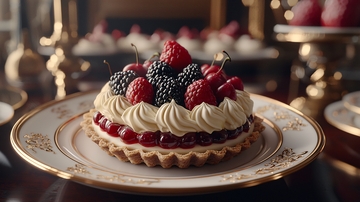 精美浆果奶油塔