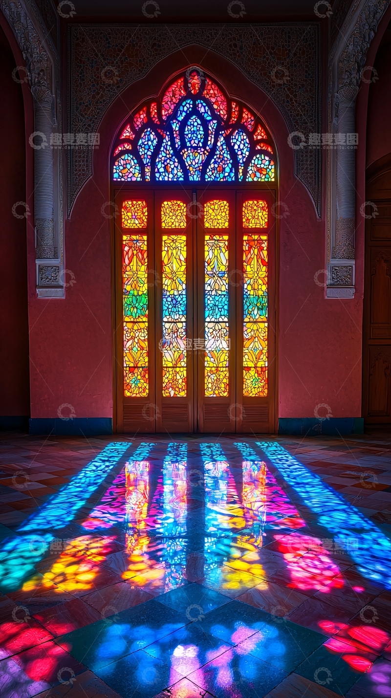 高清大图下载【趣麦麦图】彩色玻璃窗