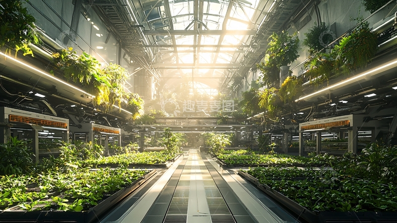 高清大图下载【趣麦麦图】未来城市室内农场