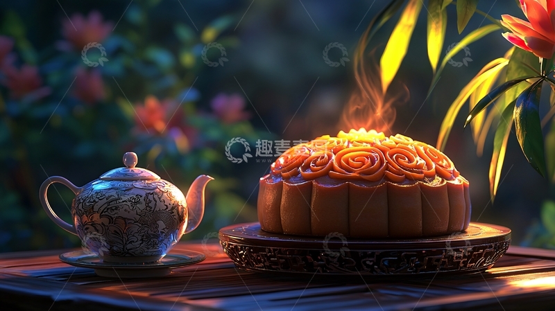 高清大图下载【趣麦麦图】梦幻花园主题生日蛋糕