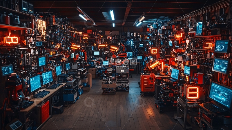 高清大图下载【趣麦麦图】科技感十足的工作间