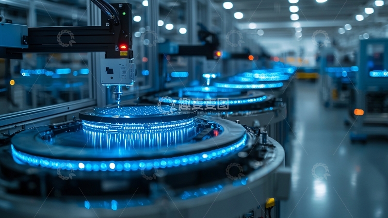 高清大图下载【趣麦麦图】自动化生产线上圆形设备