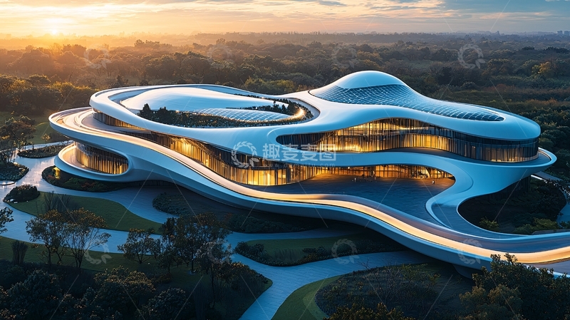 高清大图下载【趣麦麦图】未来科技感建筑