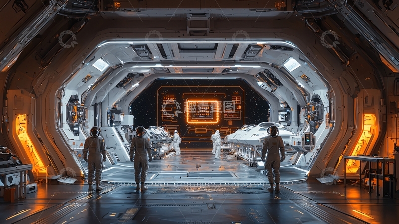 高清大图下载【趣麦麦图】未来飞船内部场景