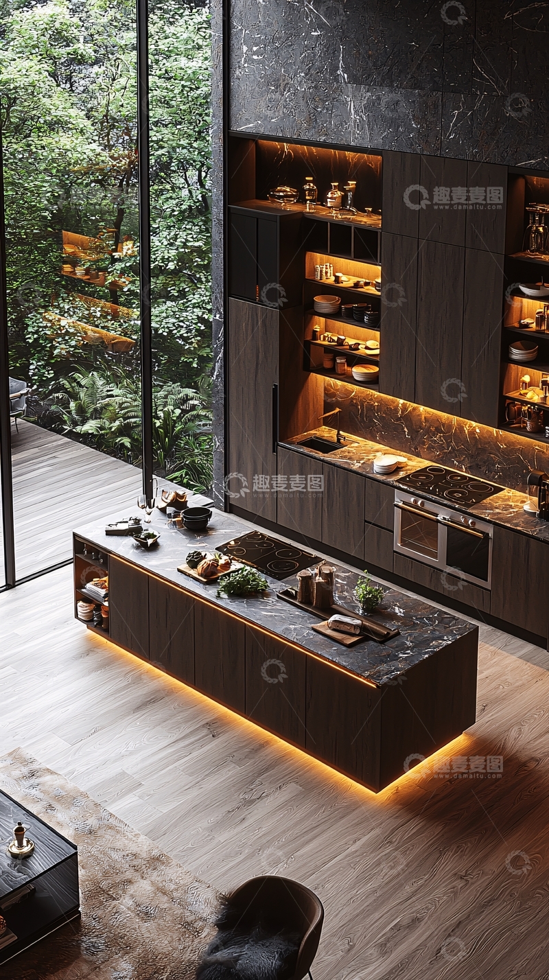 高清大图下载【趣麦麦图】现代极简风格厨房设计