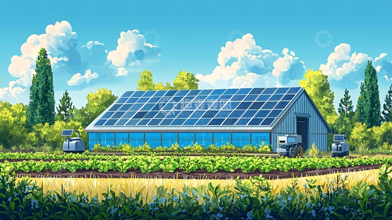 高清大图下载【趣麦麦图】太阳能农业大棚