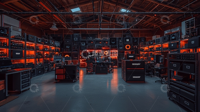 高清大图下载【趣麦麦图】仓库内部电子设备密集