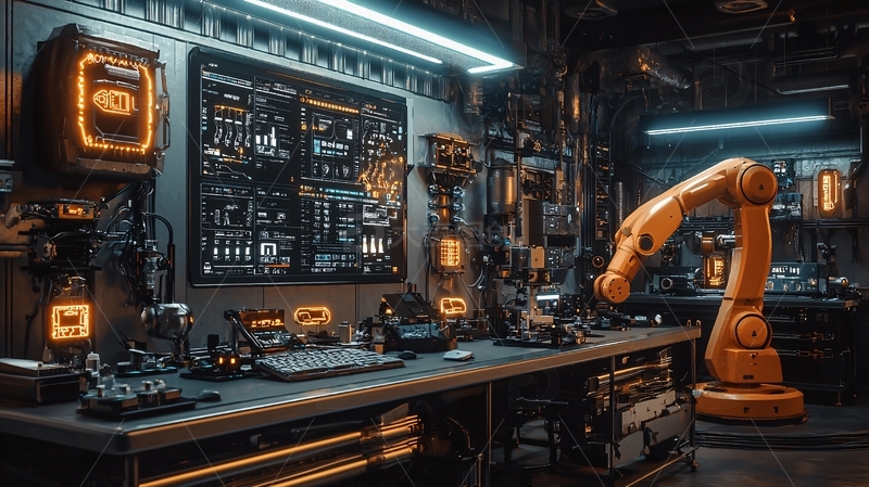 高清大图下载【趣麦麦图】未来主义实验室场景