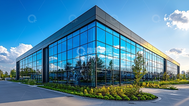 高清大图下载【趣麦麦图】现代化玻璃幕墙建筑