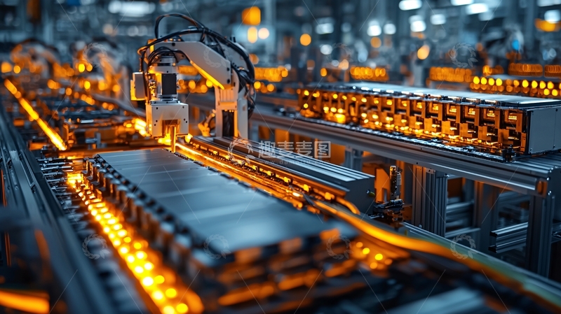 高清大图下载【趣麦麦图】自动化生产线特写