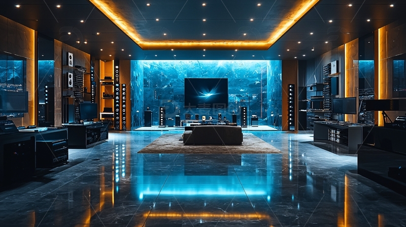 高清大图下载【趣麦麦图】科技感未来客厅