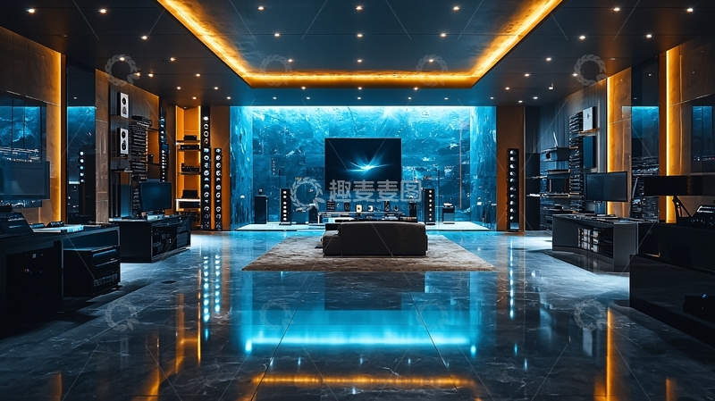 高清大图下载【趣麦麦图】科技感未来客厅