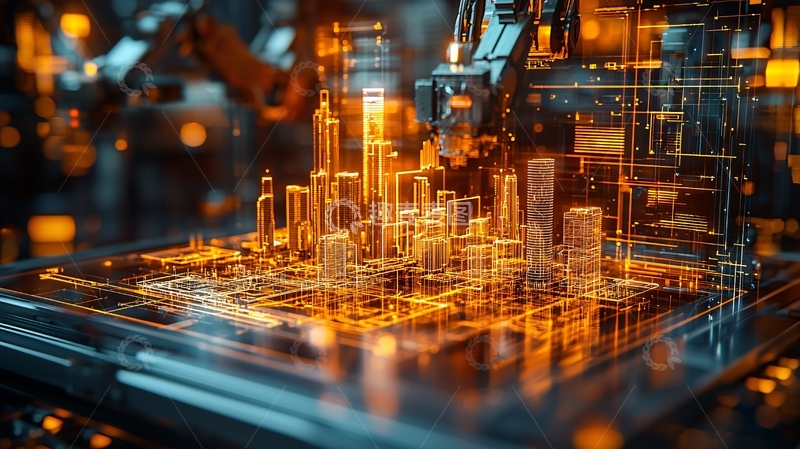 高清大图下载【趣麦麦图】未来城市科技感模型