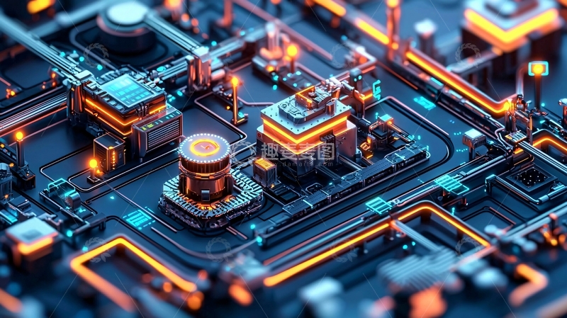 高清大图下载【趣麦麦图】未来科技感电路板