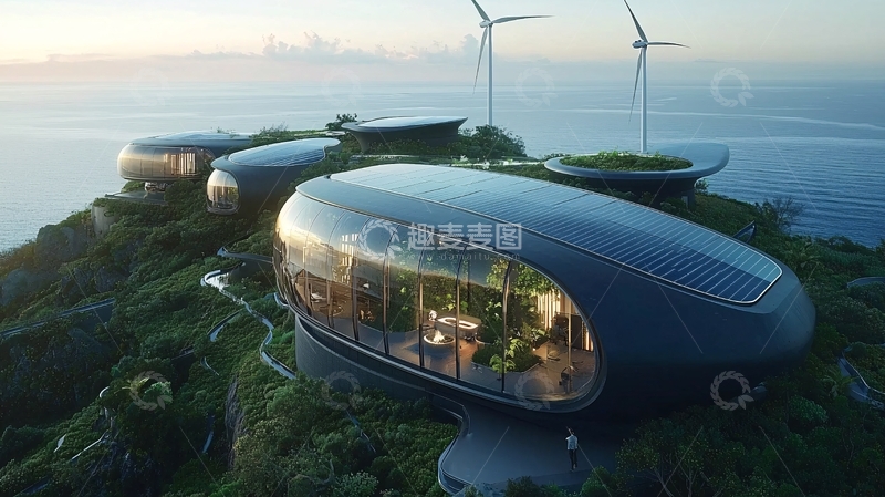 高清大图下载【趣麦麦图】未来主义生态住宅