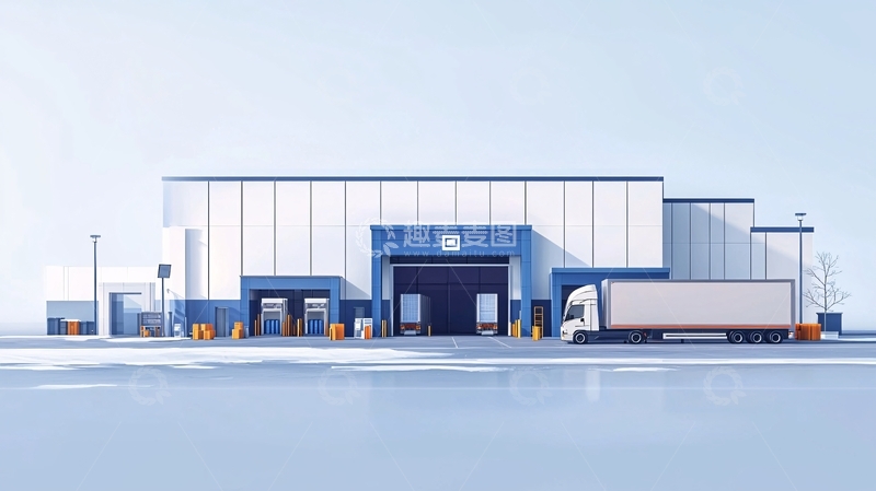 高清大图下载【趣麦麦图】物流仓库外景
