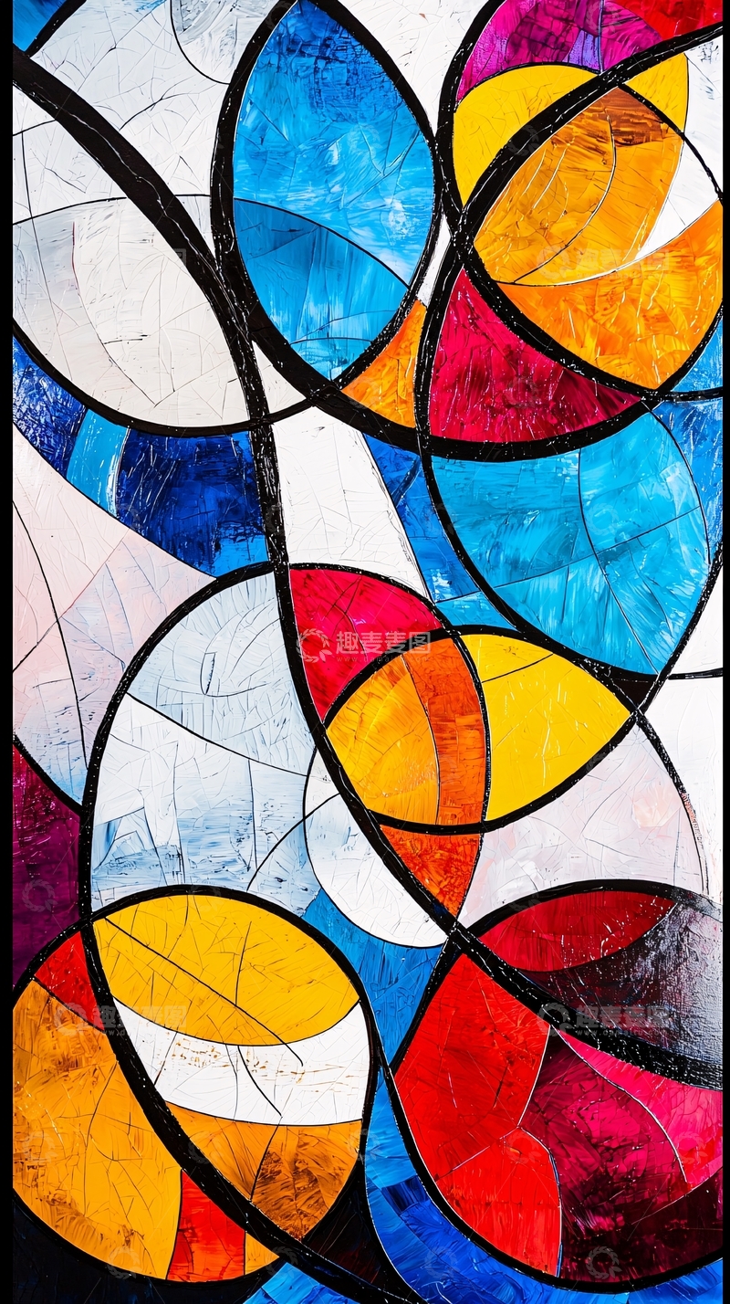 高清大图下载【趣麦麦图】抽象彩色几何图案