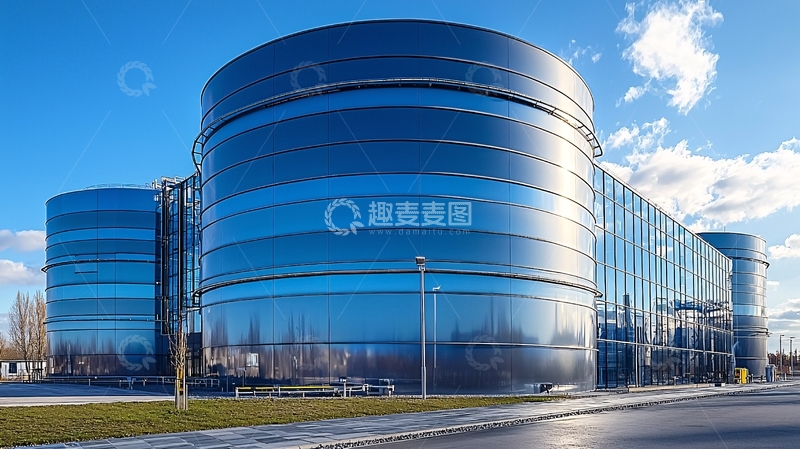 高清大图下载【趣麦麦图】现代圆形玻璃建筑