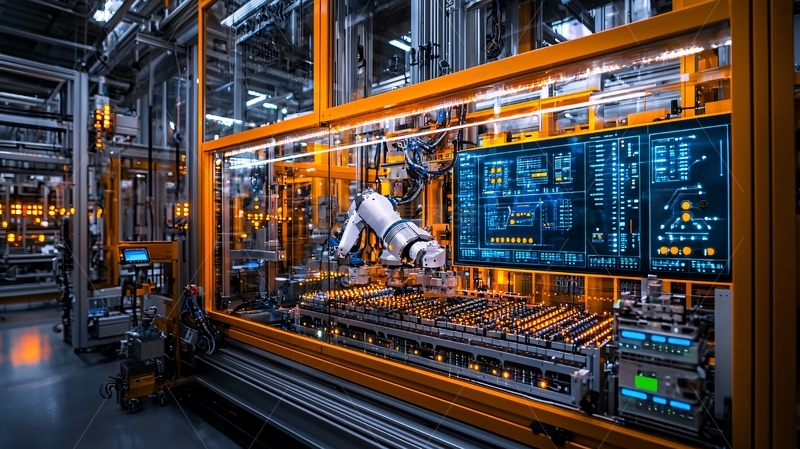 高清大图下载【趣麦麦图】智能工厂自动化生产线