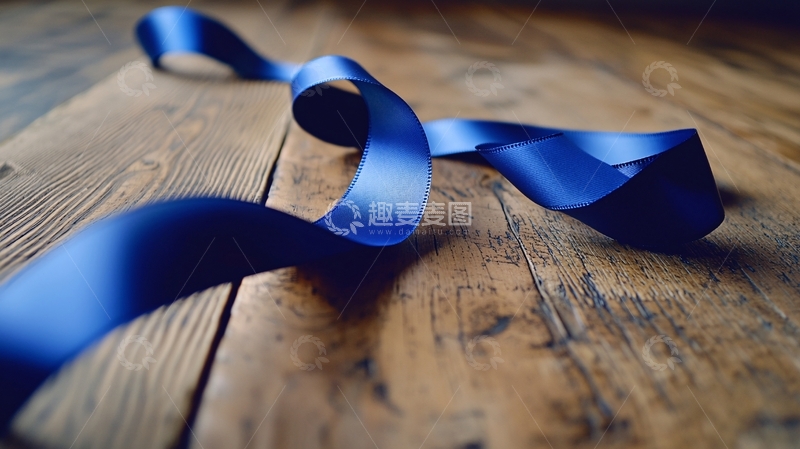 高清大图下载【趣麦麦图】蓝色丝带