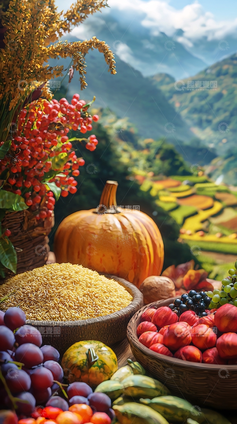 高清大图下载【趣麦麦图】秋季丰收
