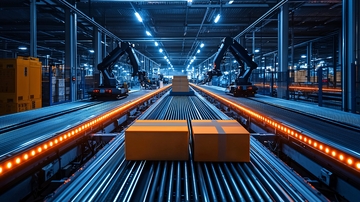 自动化生产线上的货物