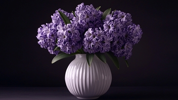 紫色风信子花束