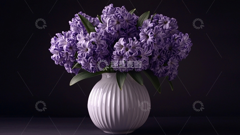 高清大图下载【趣麦麦图】紫色风信子花束