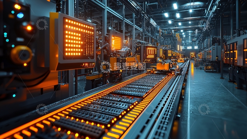 高清大图下载【趣麦麦图】智能工厂流水线