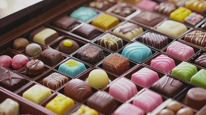 彩色巧克力礼盒