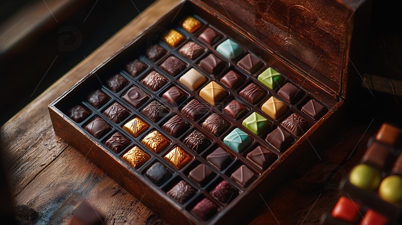 木盒装手工巧克力