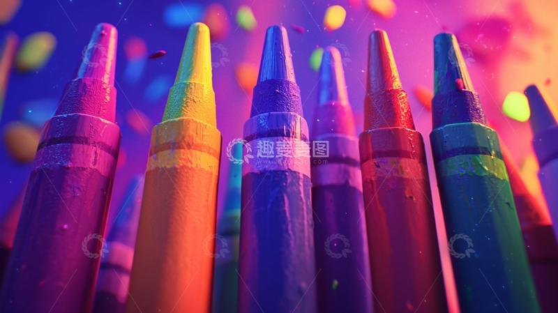 高清大图下载【趣麦麦图】彩色蜡笔