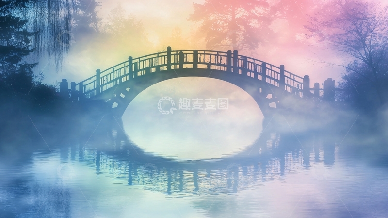高清大图下载【趣麦麦图】梦幻仙境拱桥