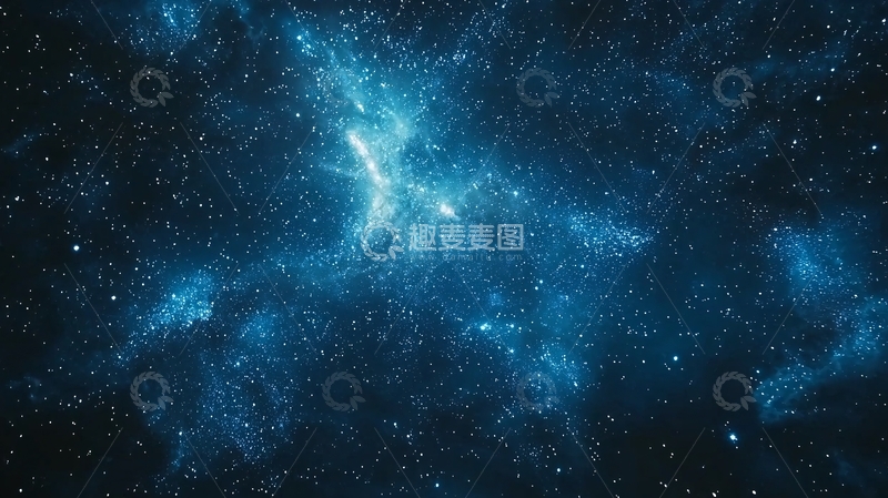 高清大图下载【趣麦麦图】深蓝色宇宙星云