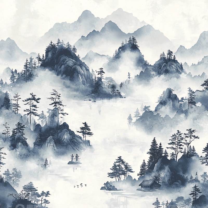 高清大图下载【趣麦麦图】水墨山水