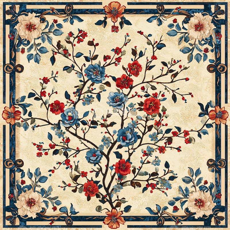 高清大图下载【趣麦麦图】古典花卉图案设计