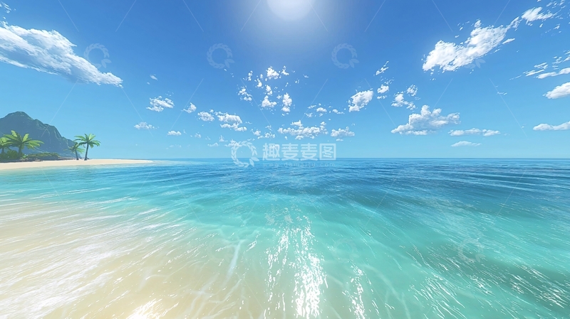 高清大图下载【趣麦麦图】阳光沙滩海景图