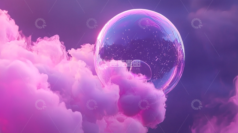 高清大图下载【趣麦麦图】梦幻粉色星球