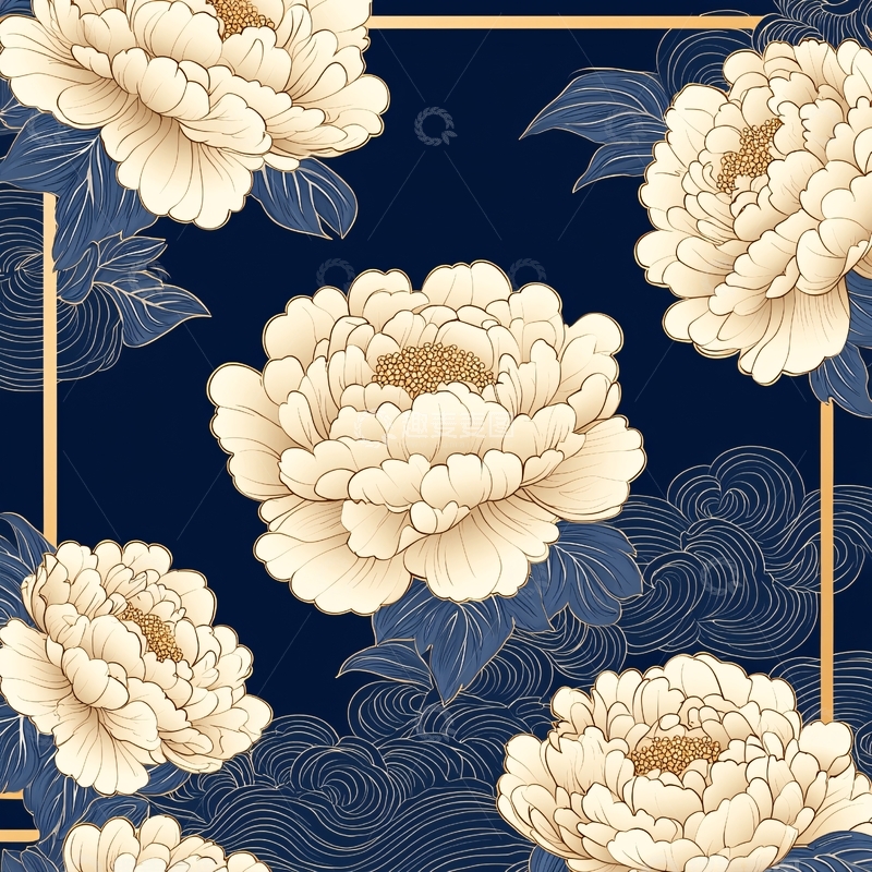 高清大图下载【趣麦麦图】水墨牡丹