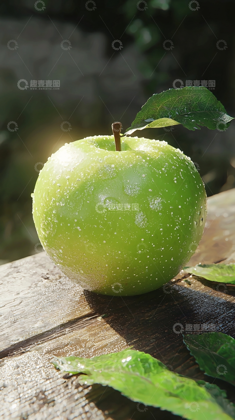 高清大图下载【趣麦麦图】阳光下青苹果