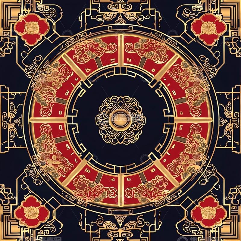 高清大图下载【趣麦麦图】藏式风格纹样