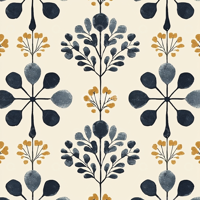 高清大图下载【趣麦麦图】水彩风植物图案